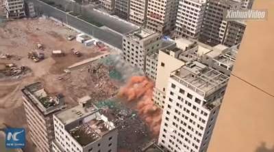 Ломать - не строить: в Китае за 20 секунд снесли 36 многоэтажек