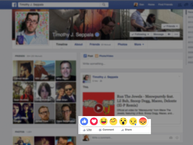 Кнопку "лайк" в Facebook доповнять Emoji-смайлики
