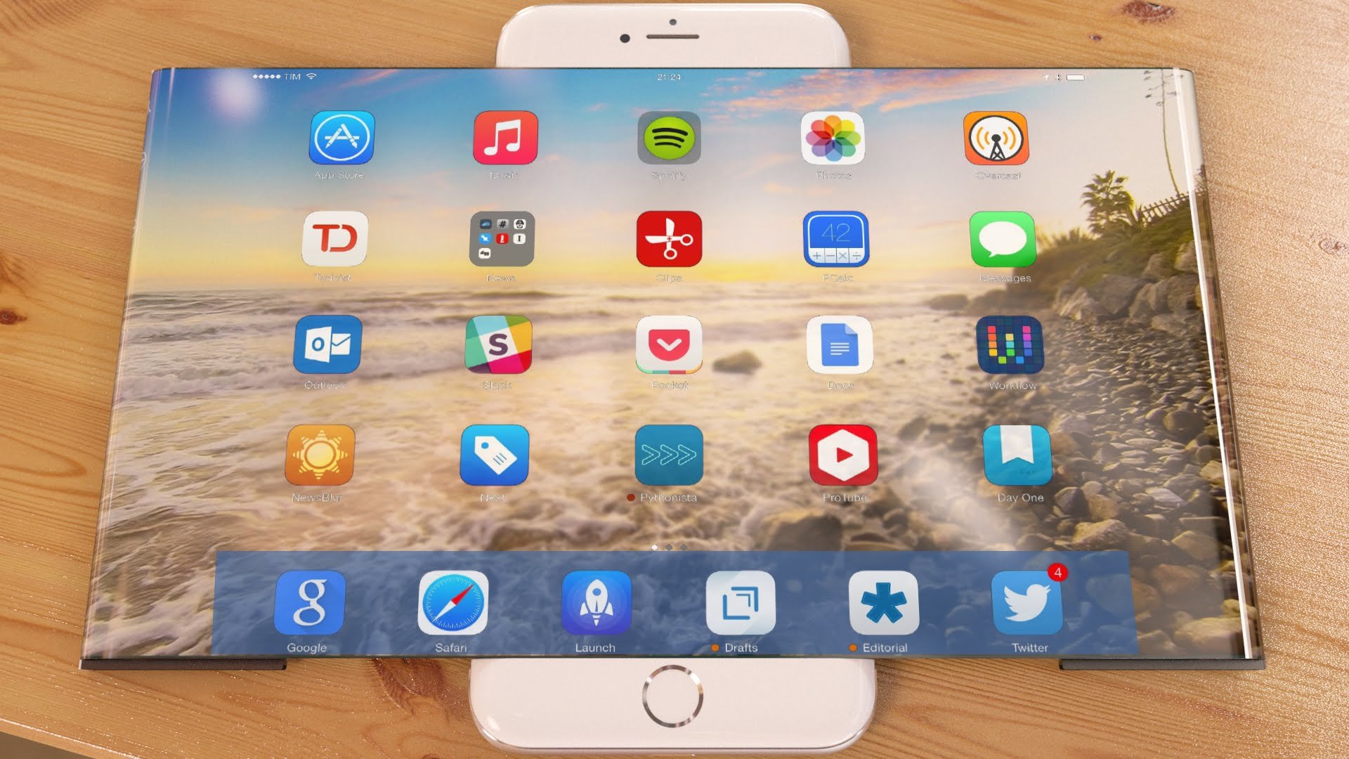 Представлен нереально крутой концепт iPhone 7 с раскладным экраном