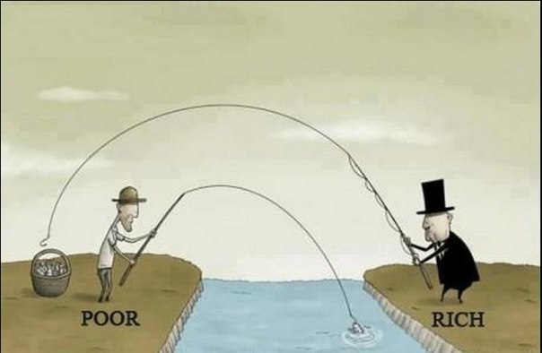 между бедными и богатыми