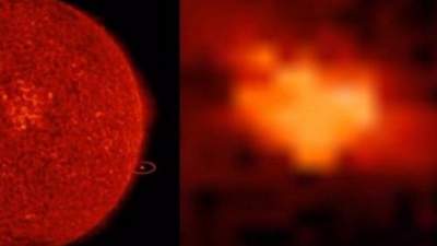 Возле Солнца пролетел НЛО размером с Землю