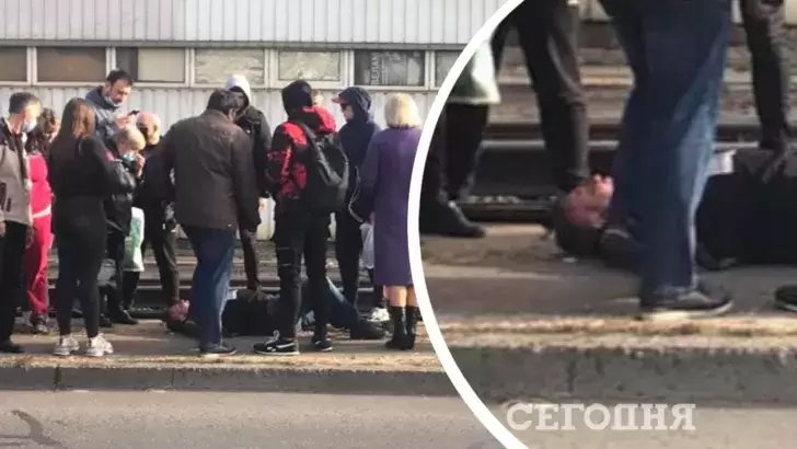 Сиеста по-киевски. Мужчина уснул прямо на трамвайных рельсах (ФОТО)