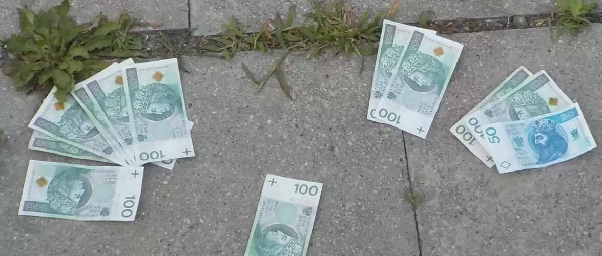 У Варшаві хтось розсипав на вулиці купюри: люди збирали гроші, як гриби (ФОТО)