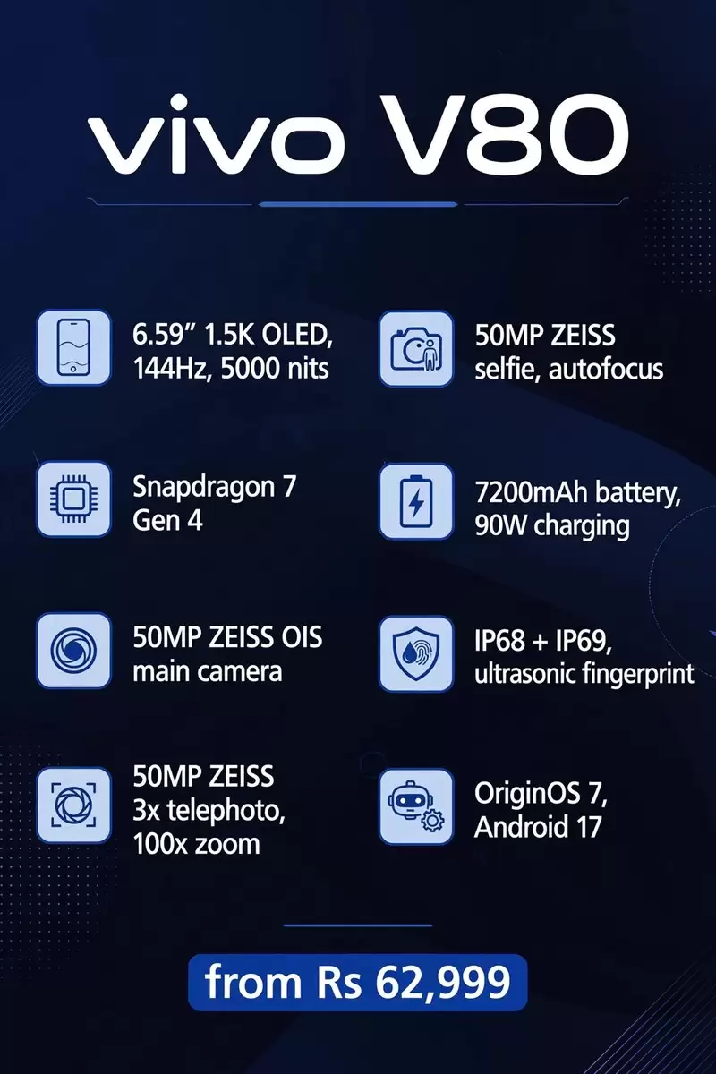 vivo V80 - характеристики